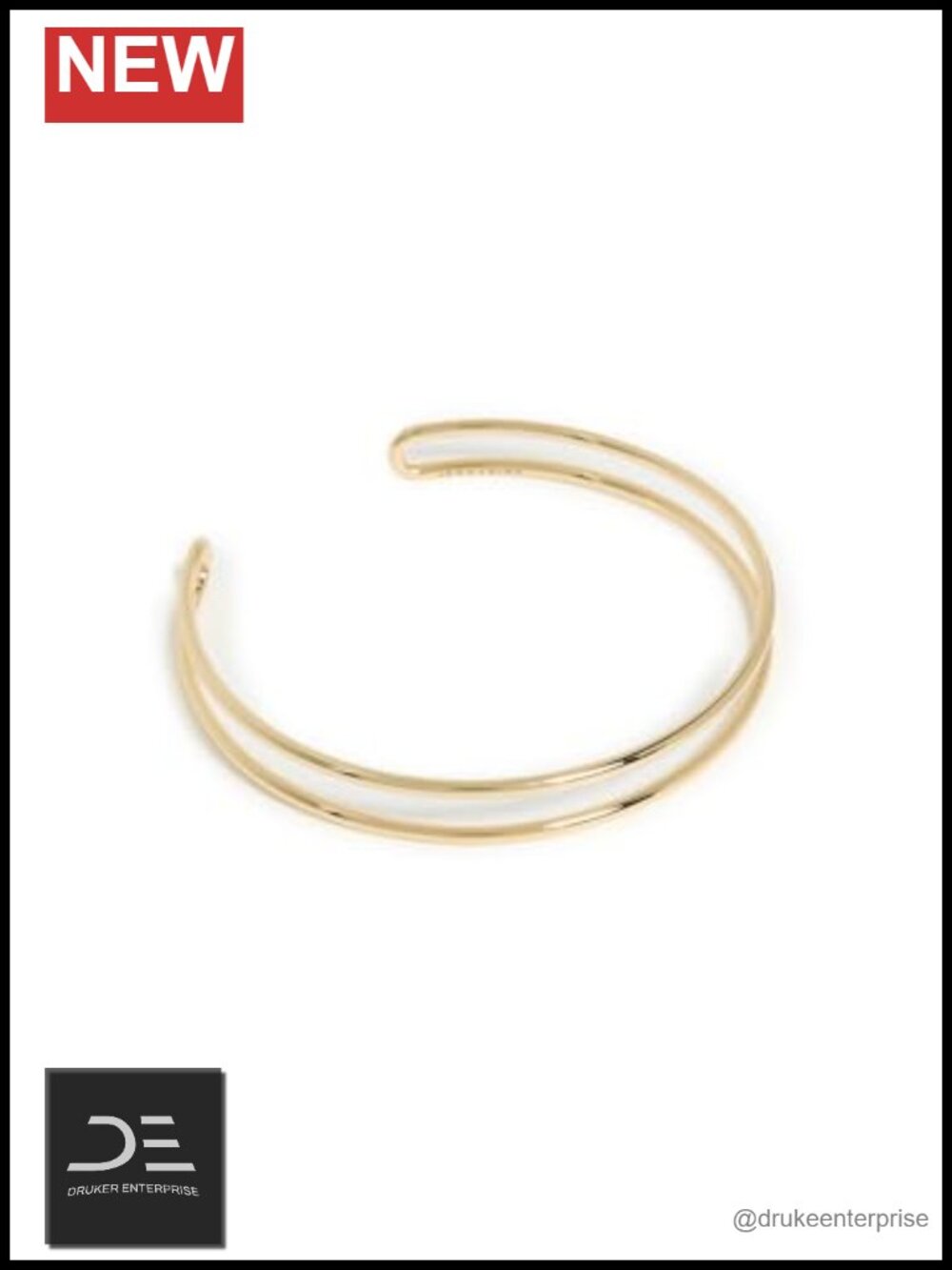 Yaya Arm Cuff Gold Plated Brass Bracelet Open Ends Malleable